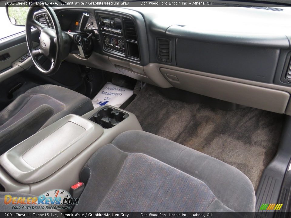 2001 Chevrolet Tahoe LS 4x4 Summit White / Graphite/Medium Gray Photo #26