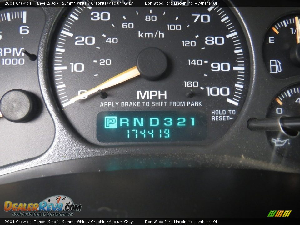 2001 Chevrolet Tahoe LS 4x4 Summit White / Graphite/Medium Gray Photo #28
