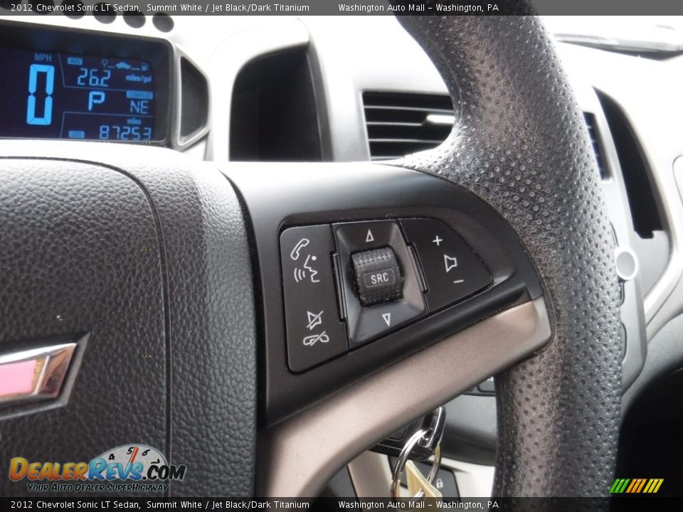 2012 Chevrolet Sonic LT Sedan Summit White / Jet Black/Dark Titanium Photo #16