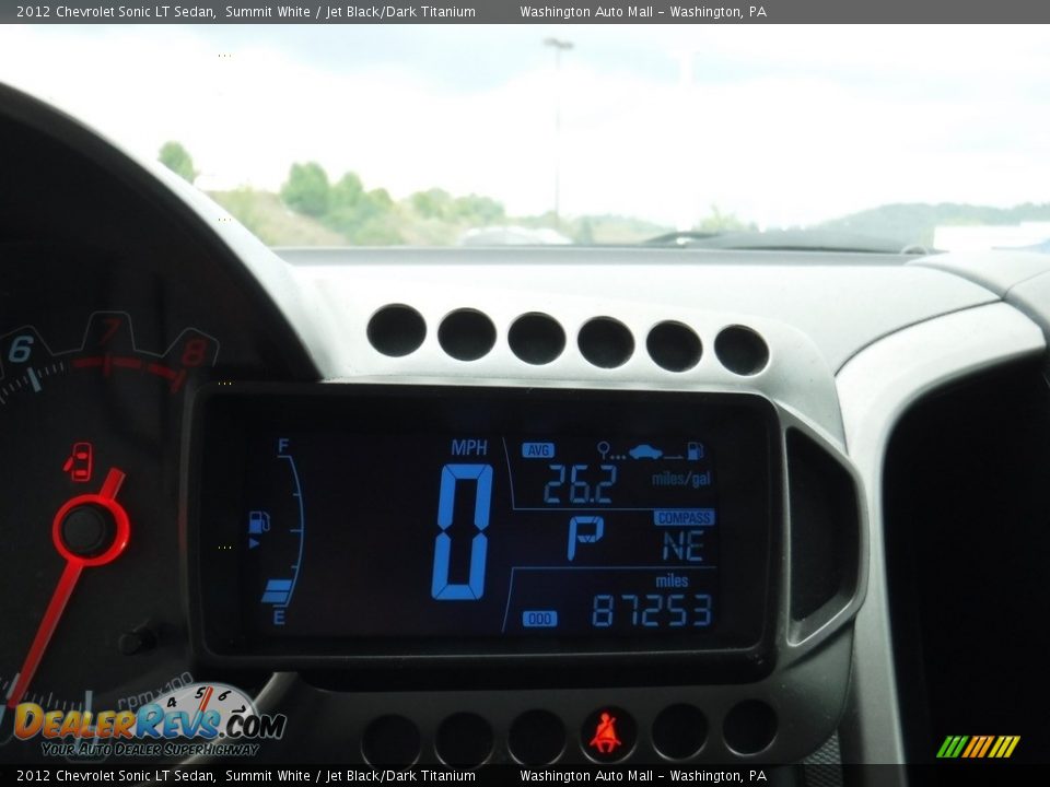2012 Chevrolet Sonic LT Sedan Summit White / Jet Black/Dark Titanium Photo #25