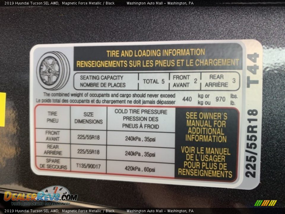 2019 Hyundai Tucson SEL AWD Magnetic Force Metallic / Black Photo #9