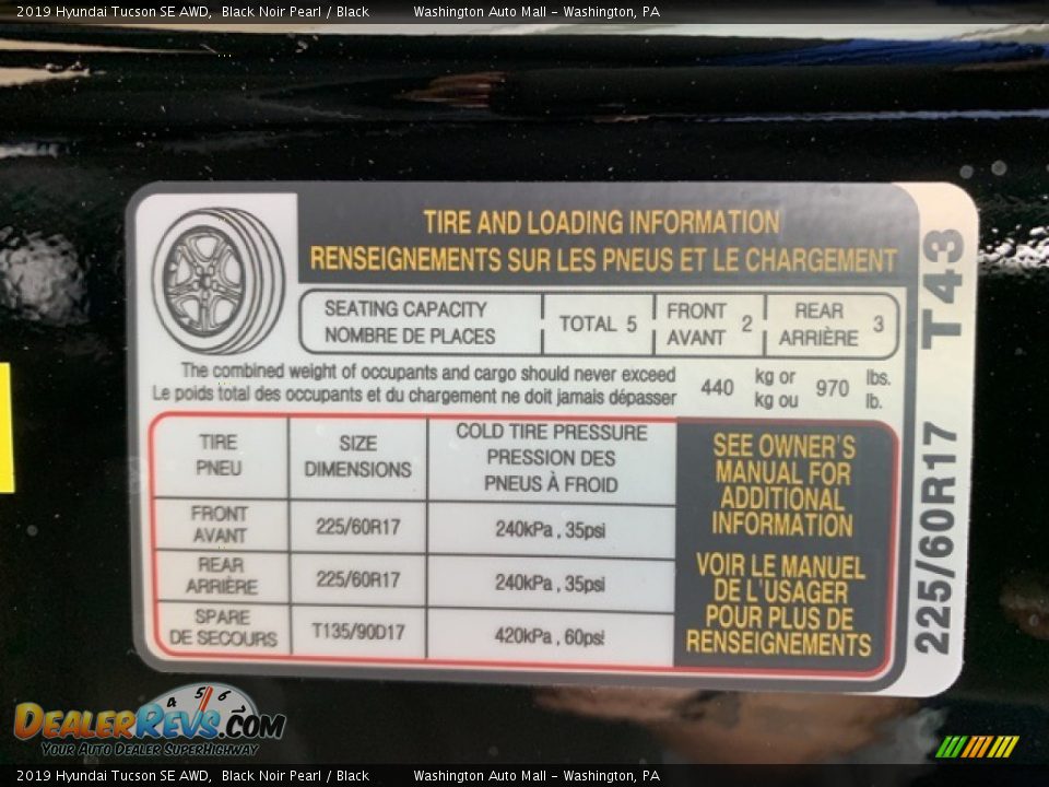 2019 Hyundai Tucson SE AWD Black Noir Pearl / Black Photo #9
