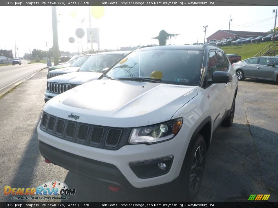 2019 Jeep Compass Trailhawk 4x4 White / Black Photo #1