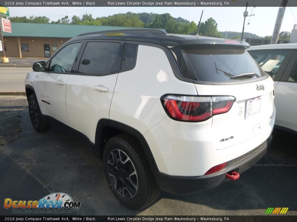2019 Jeep Compass Trailhawk 4x4 White / Black Photo #3