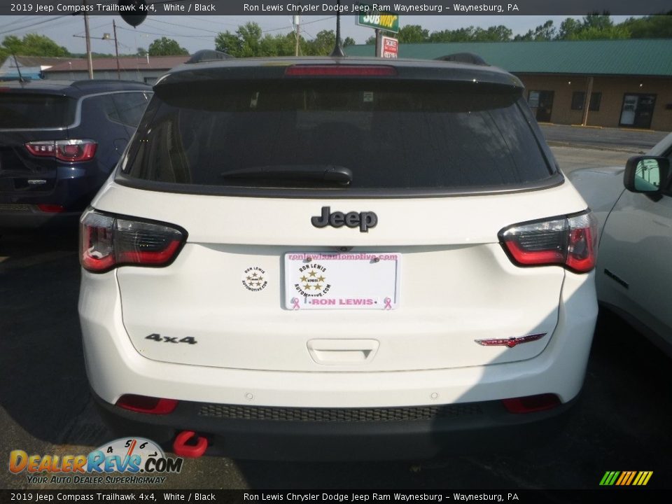 2019 Jeep Compass Trailhawk 4x4 White / Black Photo #4
