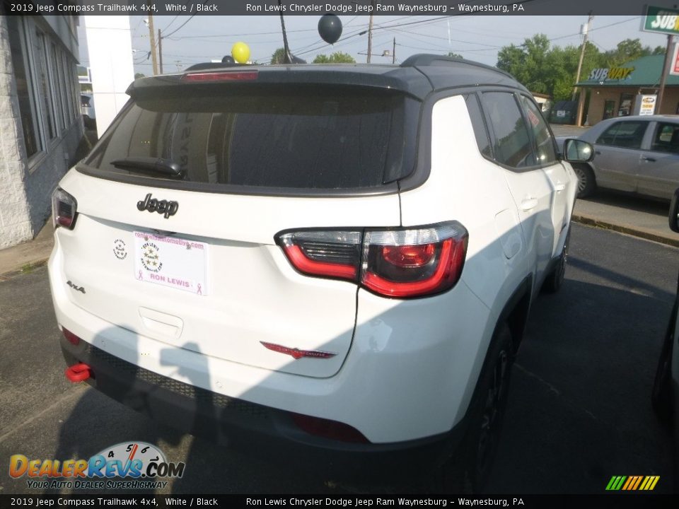 2019 Jeep Compass Trailhawk 4x4 White / Black Photo #5