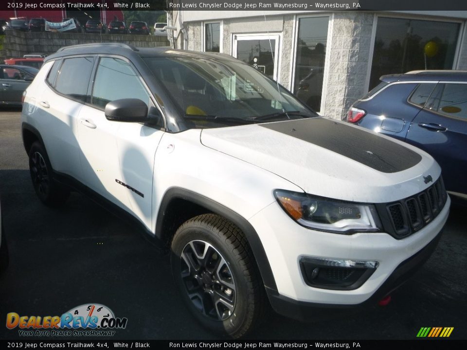 2019 Jeep Compass Trailhawk 4x4 White / Black Photo #6
