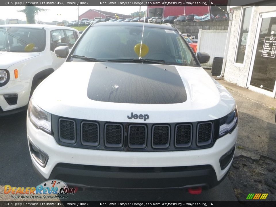 2019 Jeep Compass Trailhawk 4x4 White / Black Photo #7