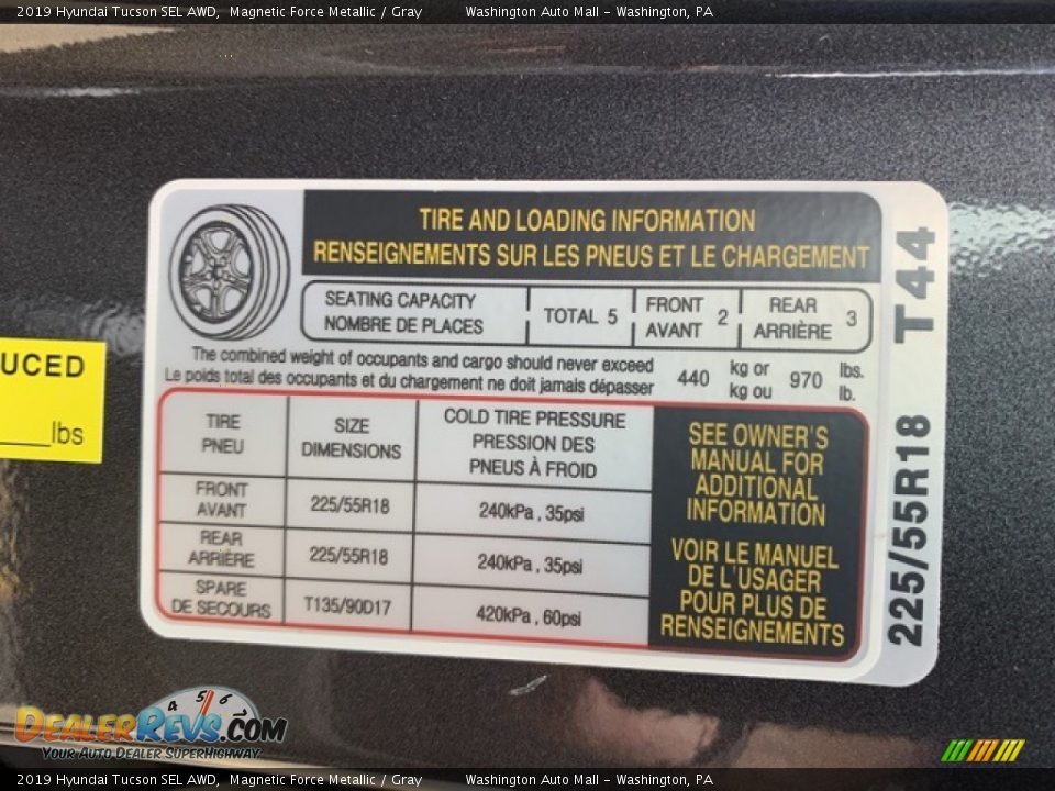 2019 Hyundai Tucson SEL AWD Magnetic Force Metallic / Gray Photo #9