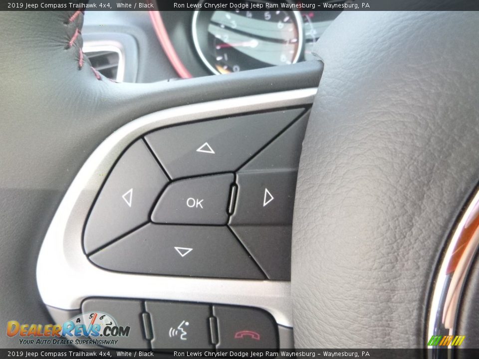 2019 Jeep Compass Trailhawk 4x4 White / Black Photo #20
