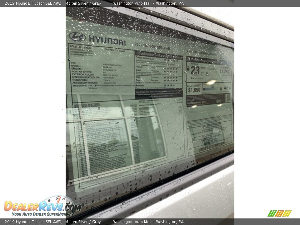 2019 Hyundai Tucson SEL AWD Molten Silver / Gray Photo #16