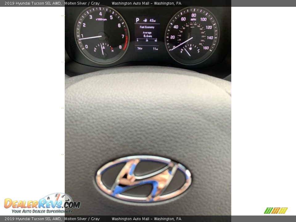 2019 Hyundai Tucson SEL AWD Molten Silver / Gray Photo #31