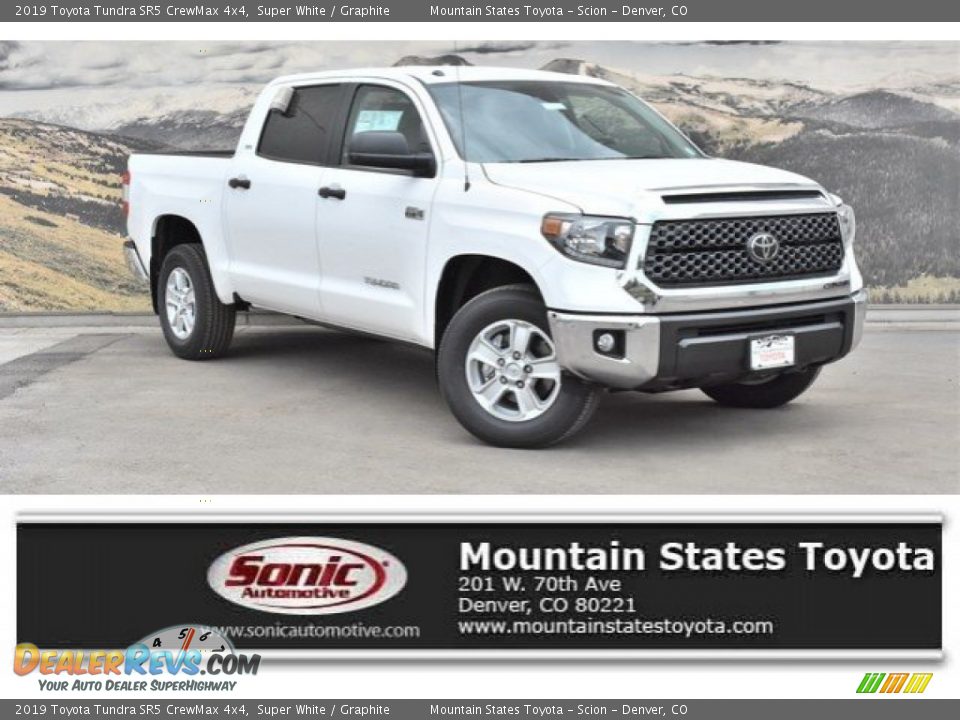 2019 Toyota Tundra SR5 CrewMax 4x4 Super White / Graphite Photo #1