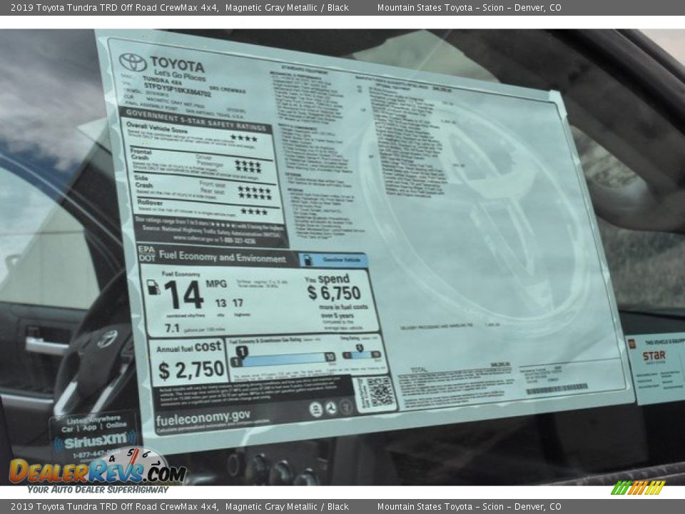 2019 Toyota Tundra TRD Off Road CrewMax 4x4 Magnetic Gray Metallic / Black Photo #10