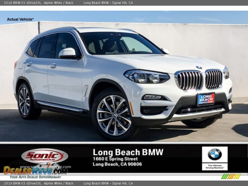 2019 BMW X3 sDrive30i Alpine White / Black Photo #1