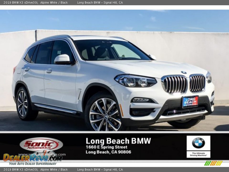 2019 BMW X3 sDrive30i Alpine White / Black Photo #10