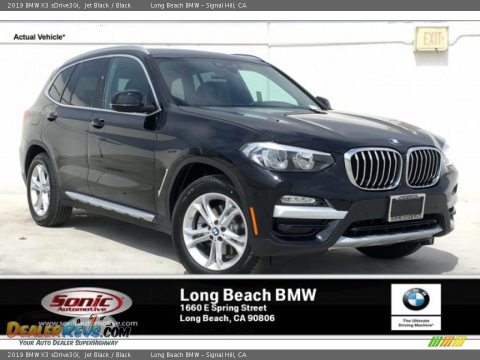 2019 BMW X3 sDrive30i Jet Black / Black Photo #1