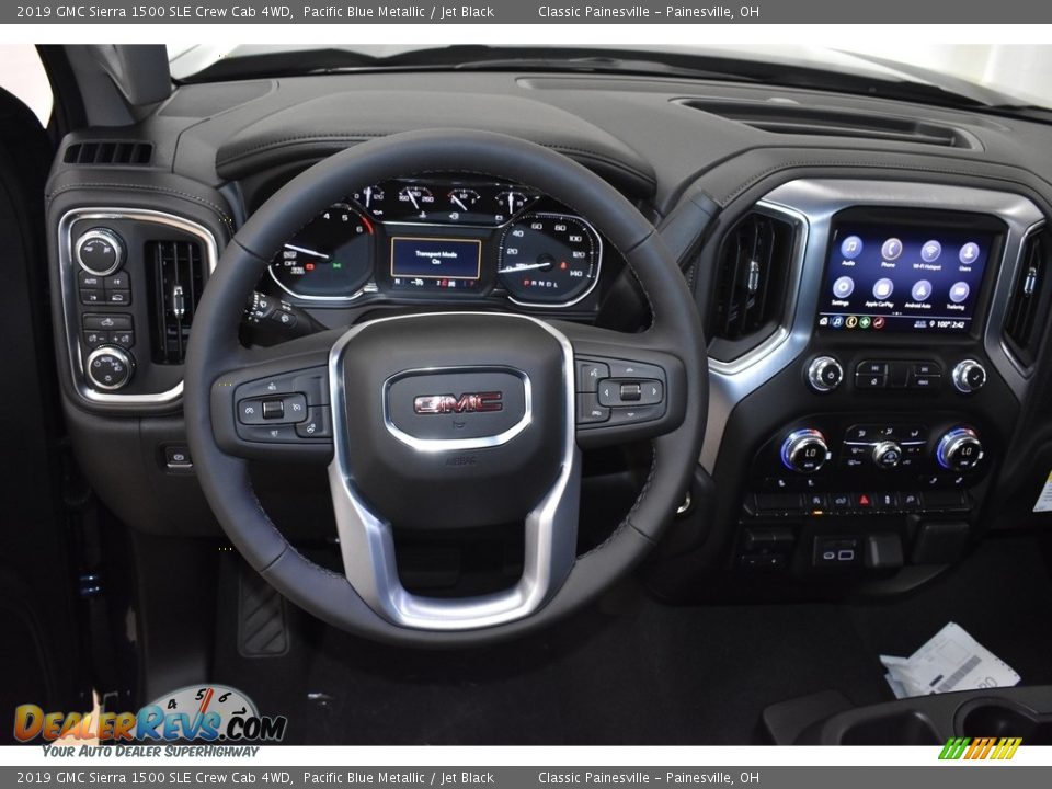 2019 GMC Sierra 1500 SLE Crew Cab 4WD Pacific Blue Metallic / Jet Black Photo #8