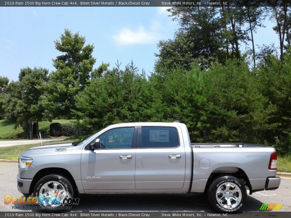 2019 Ram 1500 Big Horn Crew Cab 4x4 Billett Silver Metallic / Black/Diesel Gray Photo #1