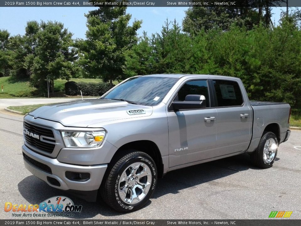 2019 Ram 1500 Big Horn Crew Cab 4x4 Billett Silver Metallic / Black/Diesel Gray Photo #2