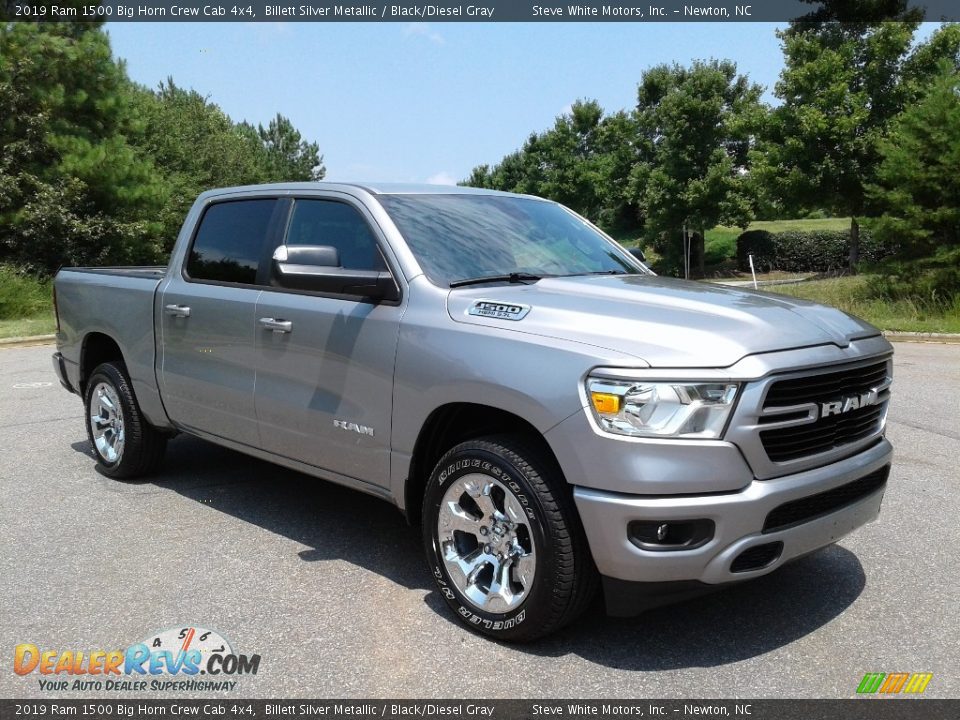 2019 Ram 1500 Big Horn Crew Cab 4x4 Billett Silver Metallic / Black/Diesel Gray Photo #4