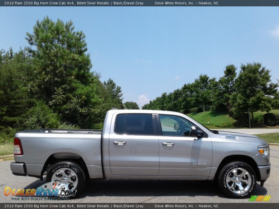 2019 Ram 1500 Big Horn Crew Cab 4x4 Billett Silver Metallic / Black/Diesel Gray Photo #5