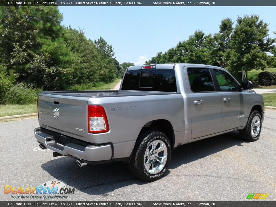 2019 Ram 1500 Big Horn Crew Cab 4x4 Billett Silver Metallic / Black/Diesel Gray Photo #6