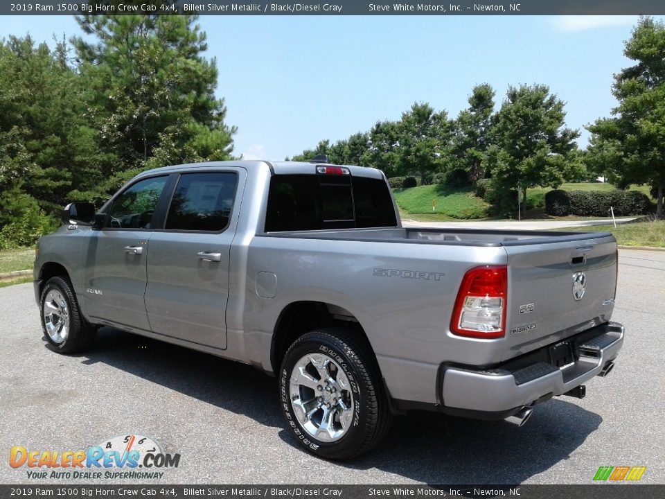 2019 Ram 1500 Big Horn Crew Cab 4x4 Billett Silver Metallic / Black/Diesel Gray Photo #8