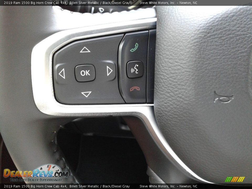 2019 Ram 1500 Big Horn Crew Cab 4x4 Billett Silver Metallic / Black/Diesel Gray Photo #19