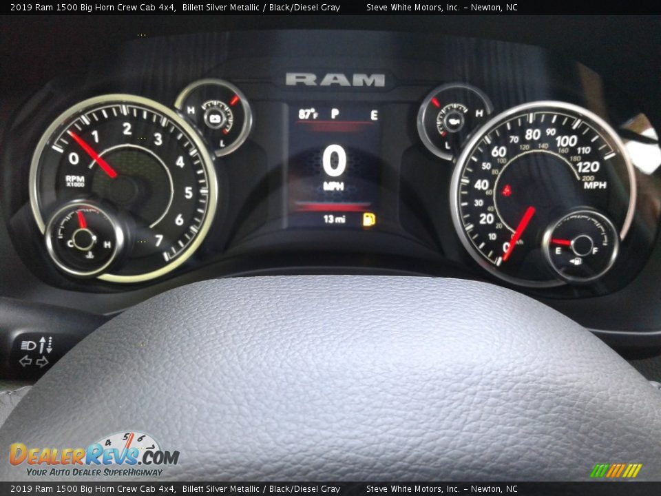 2019 Ram 1500 Big Horn Crew Cab 4x4 Billett Silver Metallic / Black/Diesel Gray Photo #21