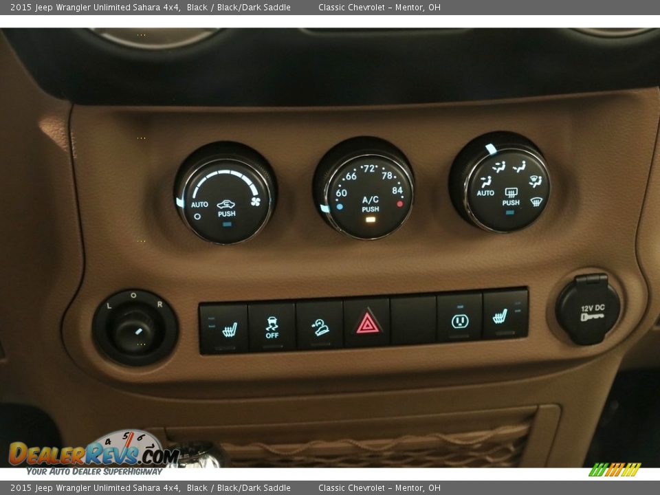 2015 Jeep Wrangler Unlimited Sahara 4x4 Black / Black/Dark Saddle Photo #11