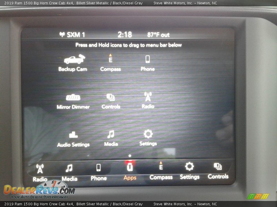 2019 Ram 1500 Big Horn Crew Cab 4x4 Billett Silver Metallic / Black/Diesel Gray Photo #25