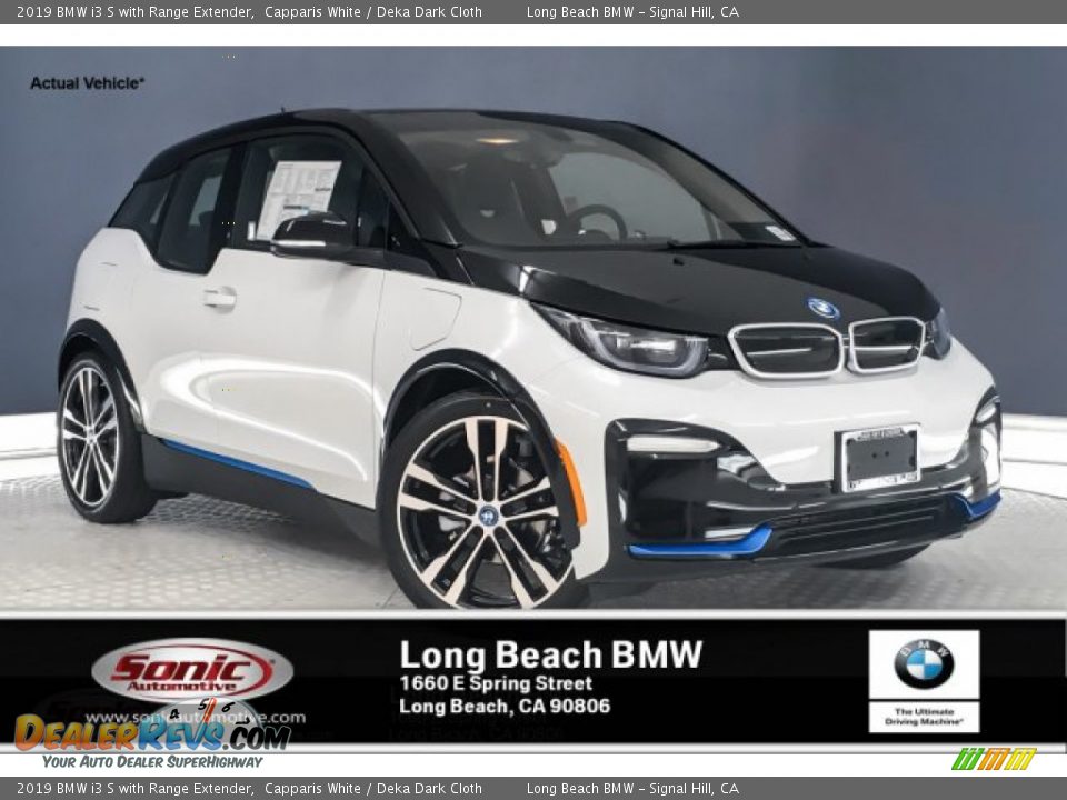 2019 BMW i3 S with Range Extender Capparis White / Deka Dark Cloth Photo #1