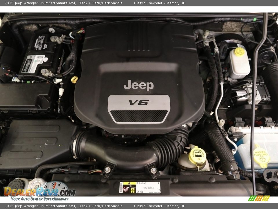 2015 Jeep Wrangler Unlimited Sahara 4x4 Black / Black/Dark Saddle Photo #17