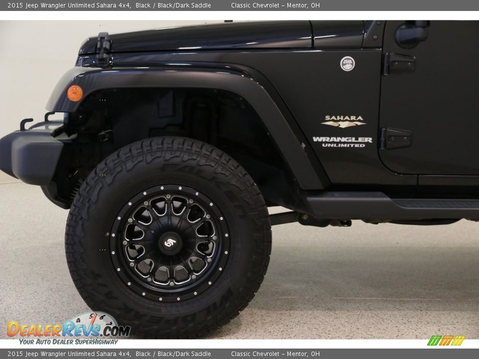 2015 Jeep Wrangler Unlimited Sahara 4x4 Black / Black/Dark Saddle Photo #18