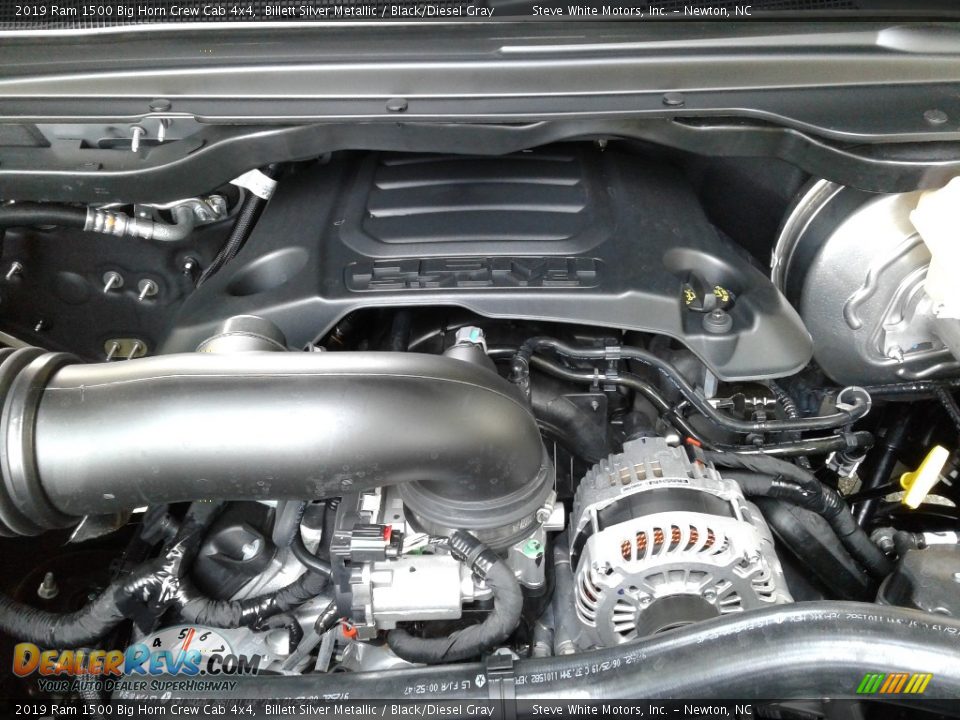 2019 Ram 1500 Big Horn Crew Cab 4x4 Billett Silver Metallic / Black/Diesel Gray Photo #31