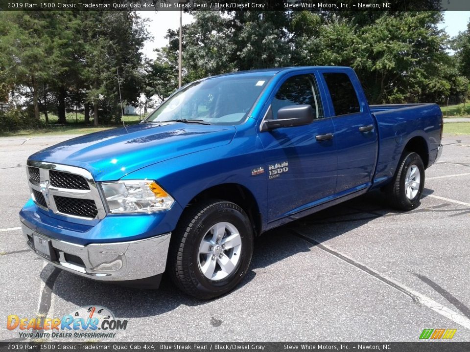 2019 Ram 1500 Classic Tradesman Quad Cab 4x4 Blue Streak Pearl / Black/Diesel Gray Photo #2