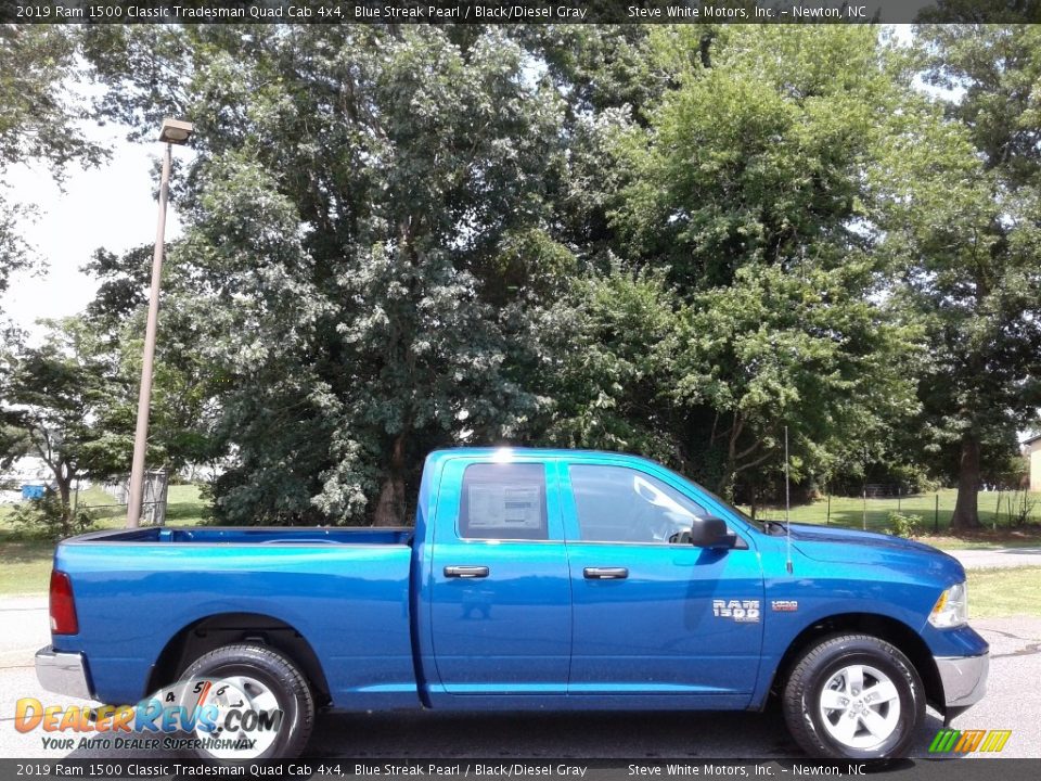 2019 Ram 1500 Classic Tradesman Quad Cab 4x4 Blue Streak Pearl / Black/Diesel Gray Photo #5