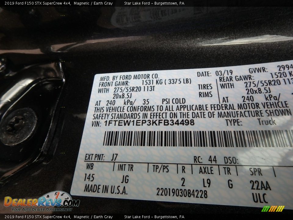 2019 Ford F150 STX SuperCrew 4x4 Magnetic / Earth Gray Photo #9