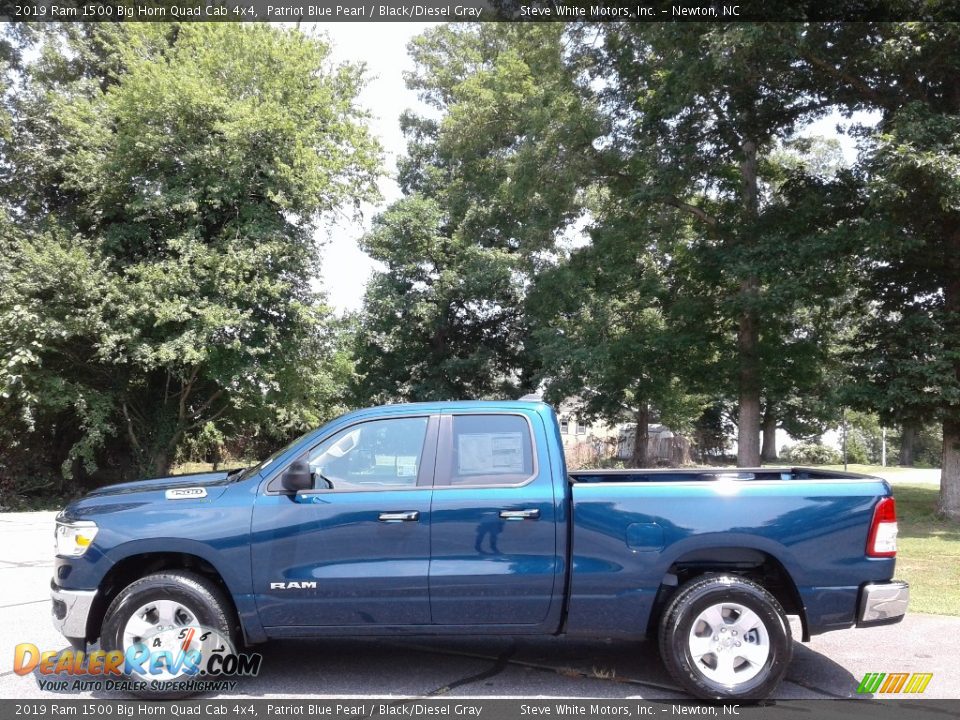 2019 Ram 1500 Big Horn Quad Cab 4x4 Patriot Blue Pearl / Black/Diesel Gray Photo #1