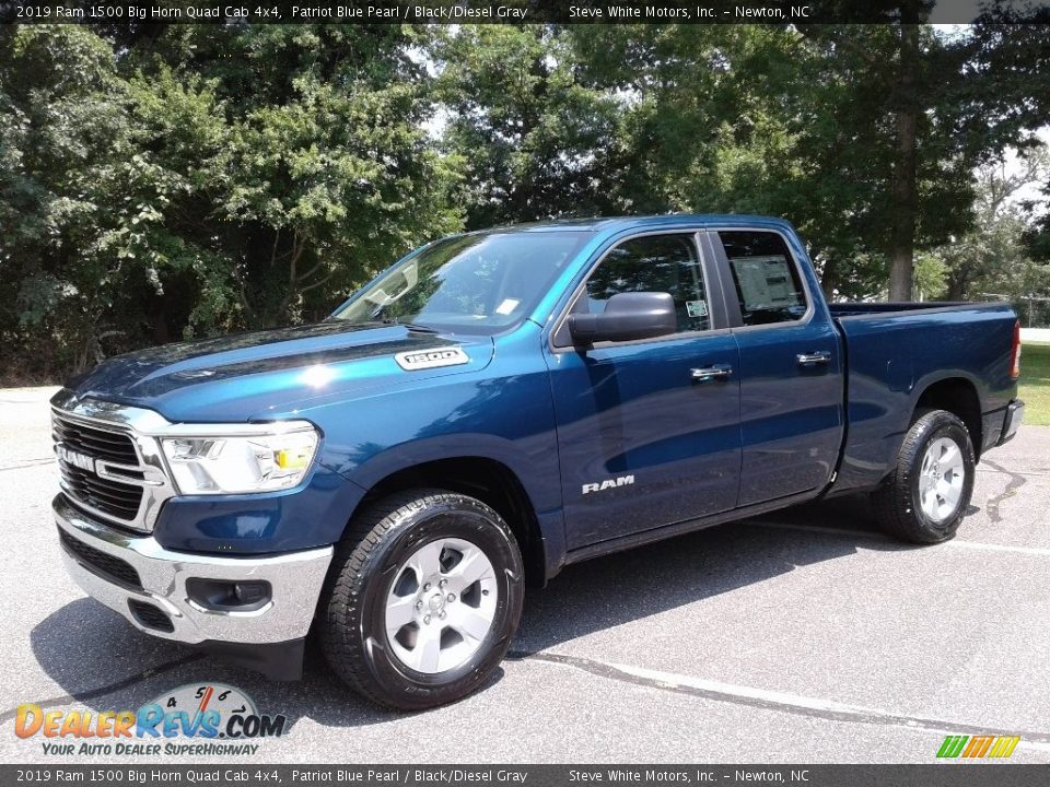 2019 Ram 1500 Big Horn Quad Cab 4x4 Patriot Blue Pearl / Black/Diesel Gray Photo #2