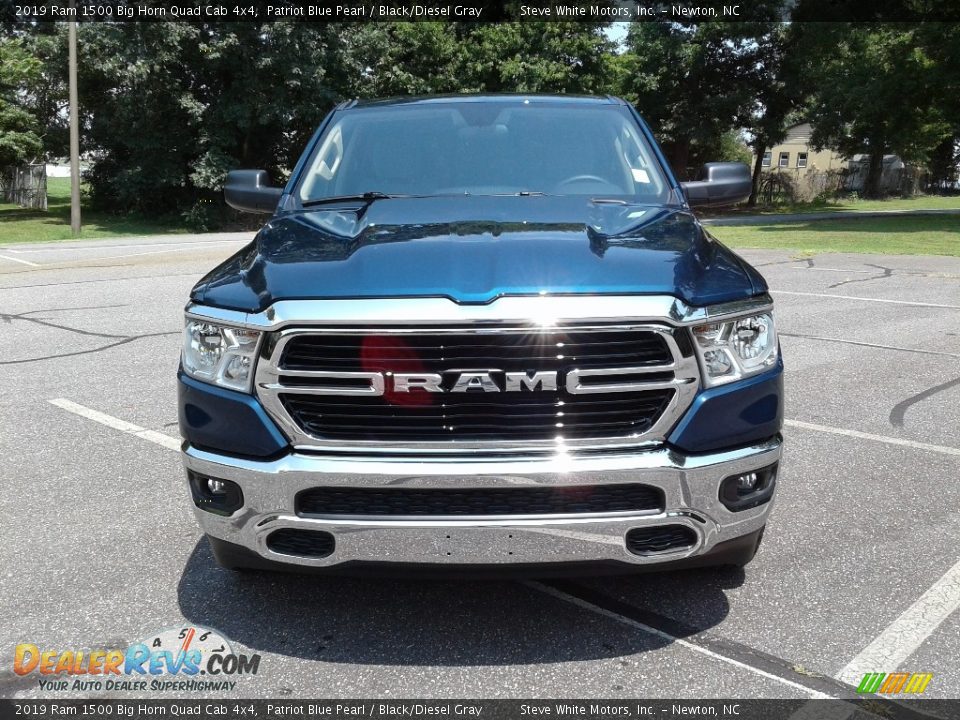 2019 Ram 1500 Big Horn Quad Cab 4x4 Patriot Blue Pearl / Black/Diesel Gray Photo #3