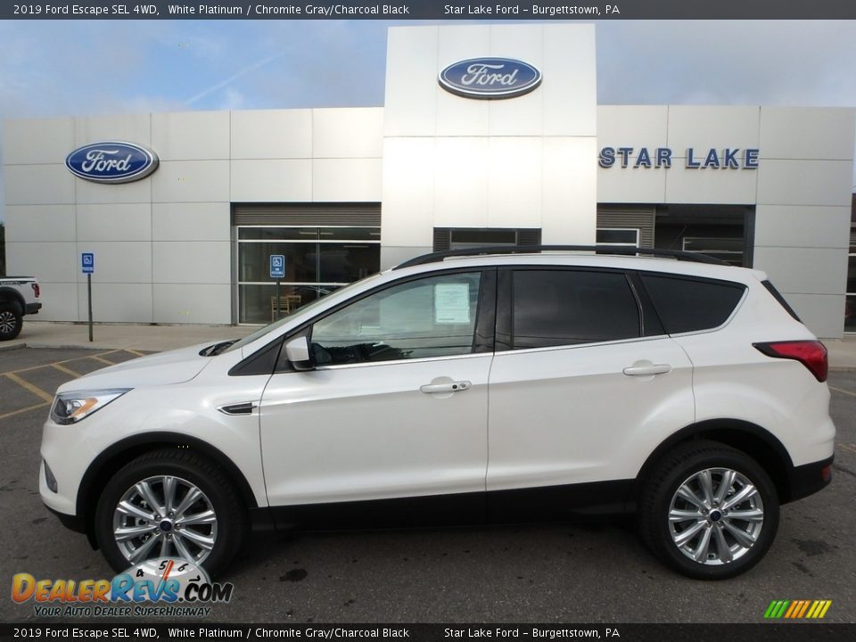 2019 Ford Escape SEL 4WD White Platinum / Chromite Gray/Charcoal Black Photo #1