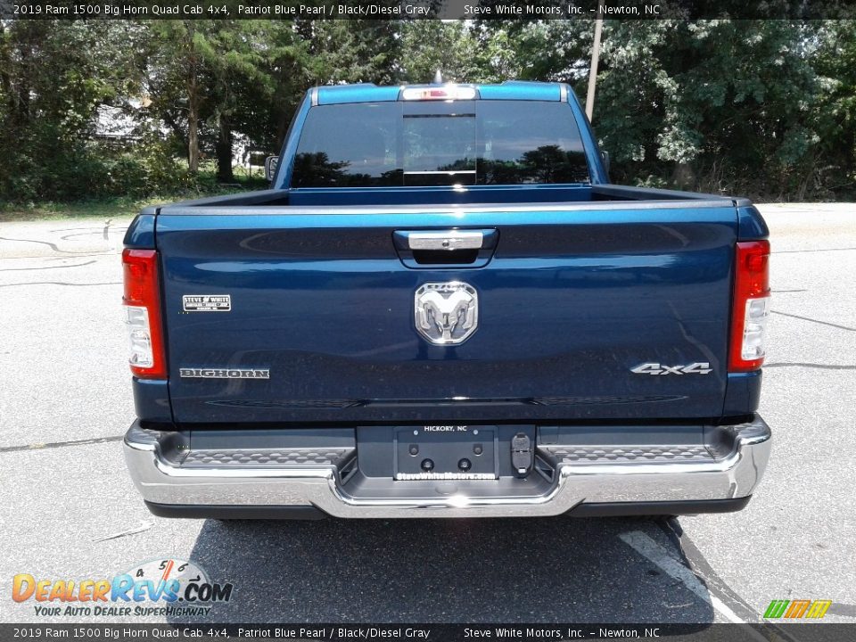 2019 Ram 1500 Big Horn Quad Cab 4x4 Patriot Blue Pearl / Black/Diesel Gray Photo #7