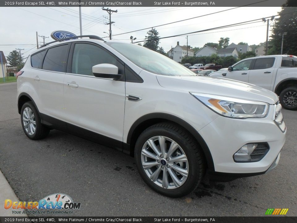 2019 Ford Escape SEL 4WD White Platinum / Chromite Gray/Charcoal Black Photo #3