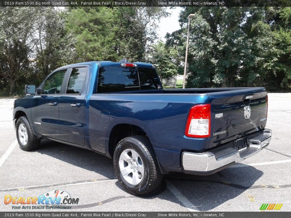 2019 Ram 1500 Big Horn Quad Cab 4x4 Patriot Blue Pearl / Black/Diesel Gray Photo #8