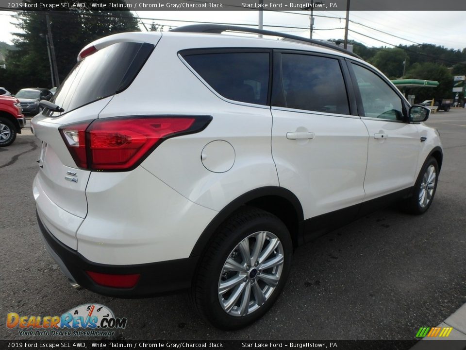 2019 Ford Escape SEL 4WD White Platinum / Chromite Gray/Charcoal Black Photo #5