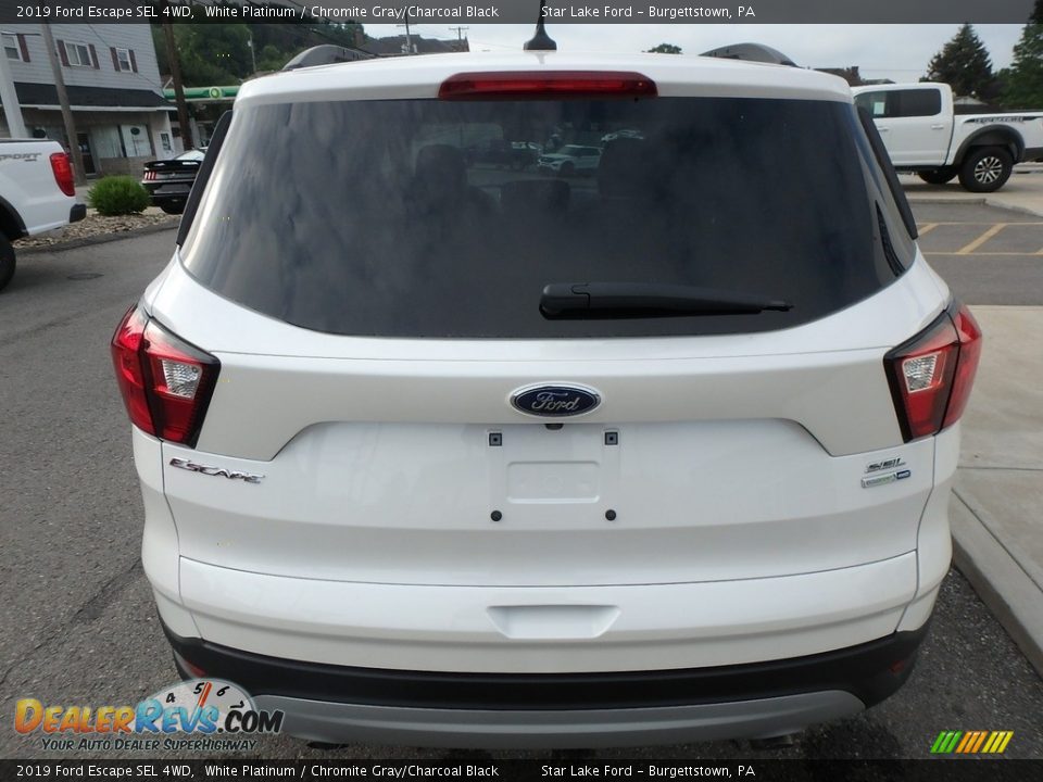 2019 Ford Escape SEL 4WD White Platinum / Chromite Gray/Charcoal Black Photo #6