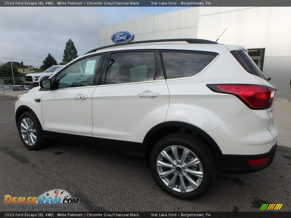 2019 Ford Escape SEL 4WD White Platinum / Chromite Gray/Charcoal Black Photo #9