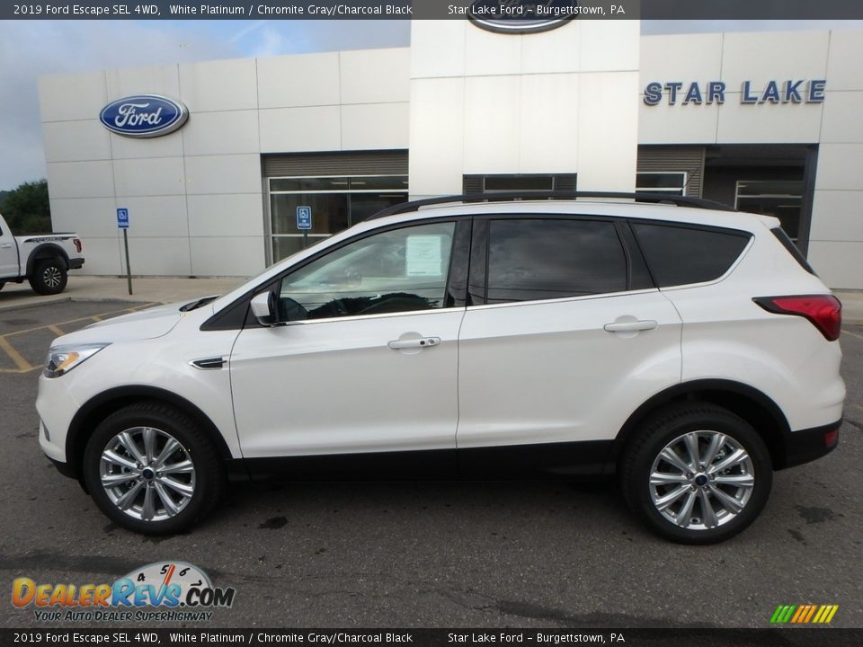 2019 Ford Escape SEL 4WD White Platinum / Chromite Gray/Charcoal Black Photo #10